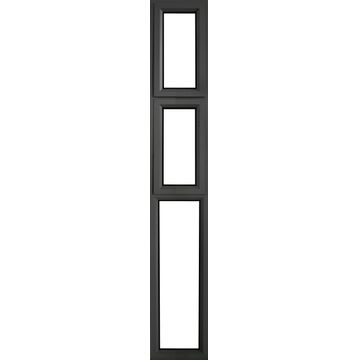 Side Light Aluminium for Sliding Door Charcoal-w290xh2090mm