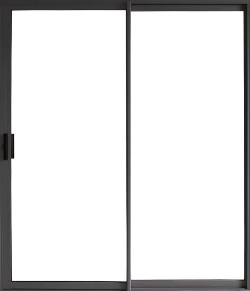Sliding Door Aluminium 1 Side Opening (OX) Charcoal-w1790xh2090mm