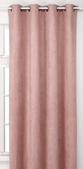 Curtain suedine eyelets light pink 145cm x 240cm