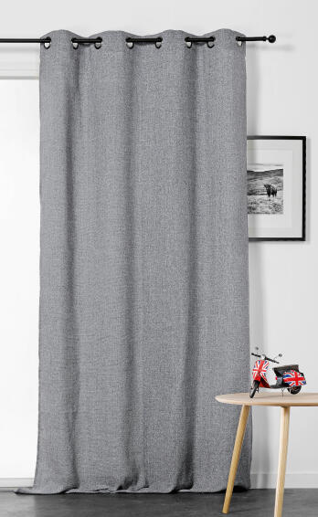 CURTAIN TWEED EYELETS 140X240CM
