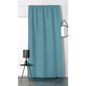 Curtain suedine tape light blue 145cm x 218cm