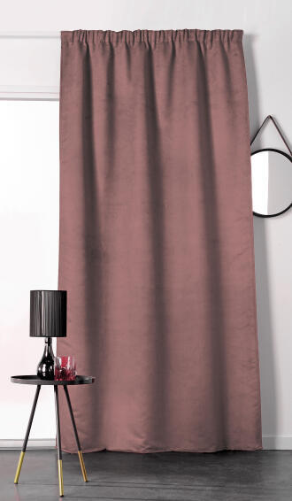 Curtain suedine tape light pink 145cm x 240cm