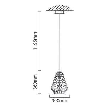 pendant light diamante  black