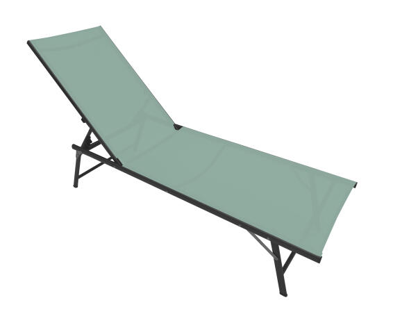 Mellorca Steel & Textile Pool Lounger Cactus Green L180cmxD54.5cmxH89cm 