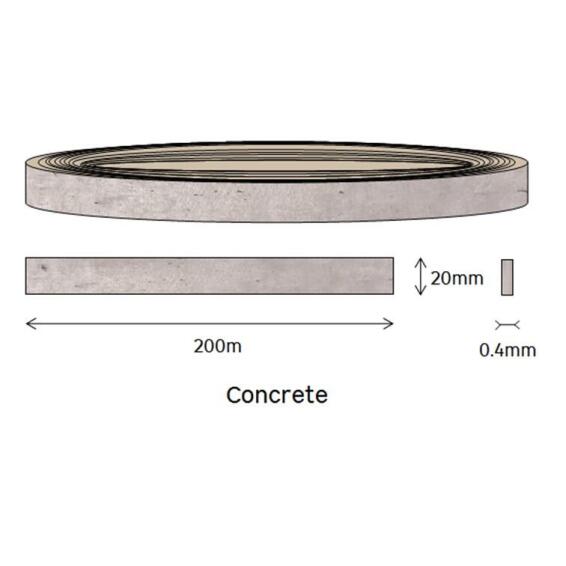 Edging PVC Roll Concrete-0.4mm thick-w20mmxl200m