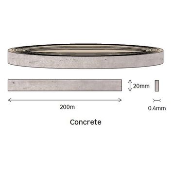 Edging PVC Roll Concrete-0.4mm thick-w20mmxl200m