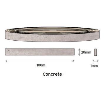 Edging PVC Roll Concrete-1mm thick-w20mmxl100m