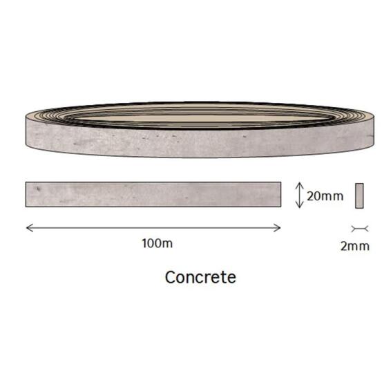 Edging PVC Roll Concrete-2mm thick-w20mmxl100m