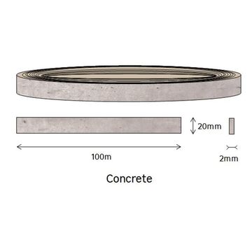 Edging PVC Roll Concrete-2mm thick-w20mmxl100m