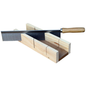 Set of mitre saw box + back saw 300mm wood