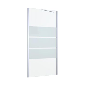Shower Fixed panel Remix Chrome with Privacy Glass 100x195cm