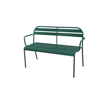 BENCH CAFE STEEL 118CM KAKI GREEN