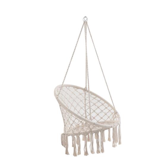 Poly-Cotton Rope Outdoor Hammock Natural H131cmxW81cmxD80cm