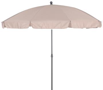 Naterial Umbrella Round Polyester & Steel Beige Dia 250cm