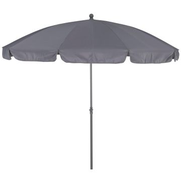 Naterial Umbrella Round Polyester & Steel Grey Dia 250cm