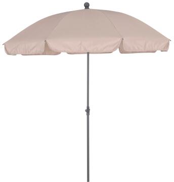 Naterial Umbrella Round Polyester & Steel Beige Dia 200cm