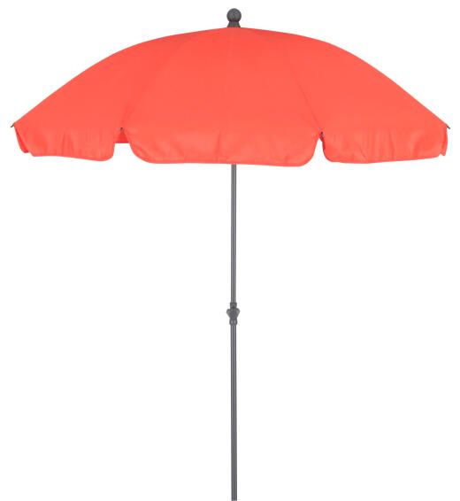 Naterial Umbrella Round Polyester & Steel Red Dia 200cm