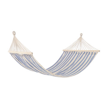 Outdoor Hammock Marina Poly-Cotton Blue and White Stripes