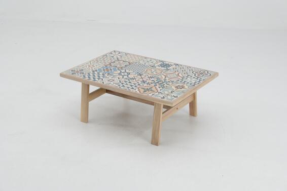 COFFEE TABLE SOHO HERITAGE 103X70X40CM ACACIA-CERAMIC