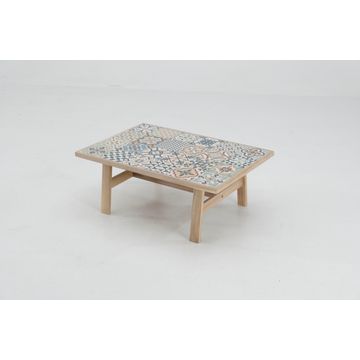 COFFEE TABLE SOHO HERITAGE 103X70X40CM ACACIA-CERAMIC