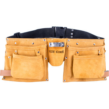 Large Leather Tool Belt 11 Pockets TORKCRAFT