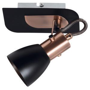 spotlight  1lt gu10 s156/1 black and chrome 