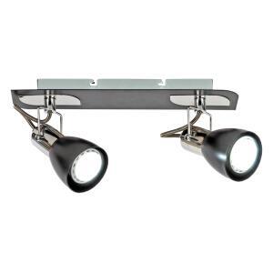 spotlight  2lt gu10 s156/2 black and chrome 