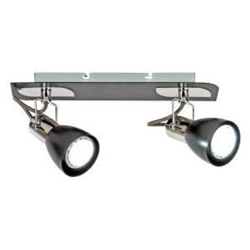 spotlight  2lt gu10 s156/2 black and chrome 