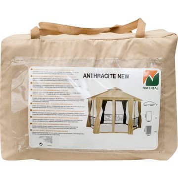 Naterial Gazebo Polyester Replacement Cover Beige 181cmx199cm (With Net)