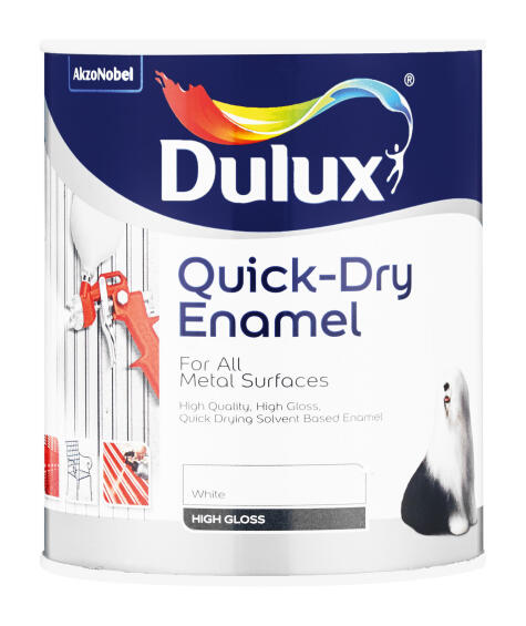 Dulux Metal paint Quick Dry Enamel White 1L