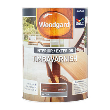 Dulux Woodgard Interior/Exterior Timba Varnish Teak 5L