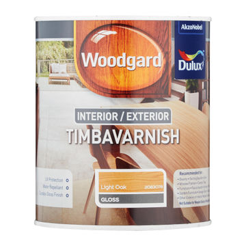 Dulux Woodgard Interior/Exterior Timba Varnish Light Oak 1L