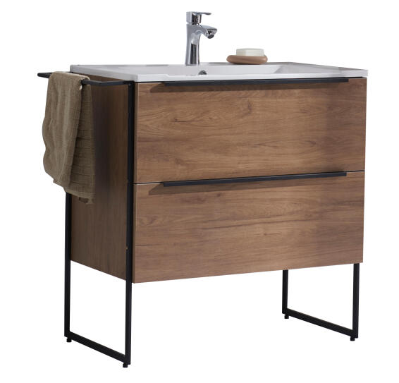 Cabinet Loft 600 Cherry Wood L Hand, Cherry Wood Bathroom Vanity With Sink