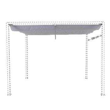 NATERIAL STEEL PERGOLA  COVER 300X300 180G GREY