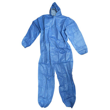 Disposable Overall DEXTER With Hoodie Blue Large