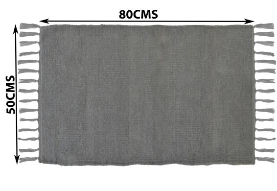 Rug indoor cotton granit rectangle 50 x 80cm manoa inspire