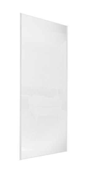 Wardrobe sliding door glass white h250xw92cm
