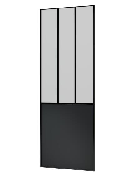 Wardrobe sliding door industrial black h250xw91cm