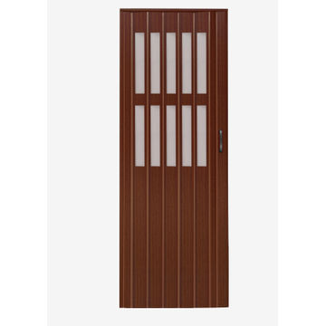 Folding Door PVC Walnut-w820xh2030mm