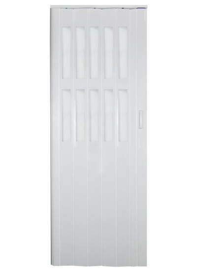 Folding Door PVC White-w820xh2030mm