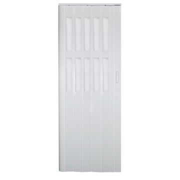 Folding Door PVC White-w820xh2030mm