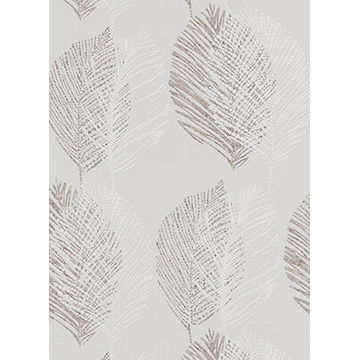 Wallpaper Non-Woven Leaf Grey 10.5x0.53m