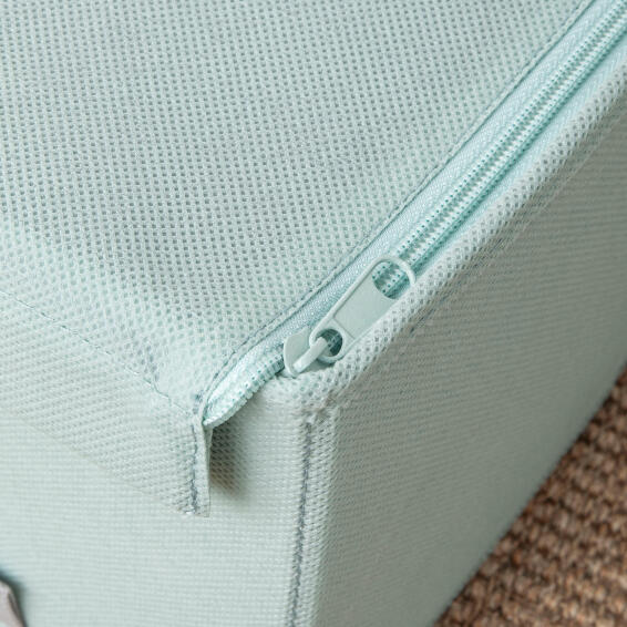 Spaceo zipped storage basket mint extra large