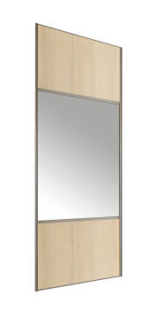 Wardrobe sliding door allure 1/2 mirror raw H250cm x W92cm