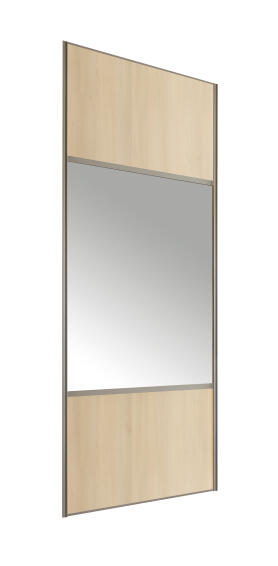 Wardrobe sliding door 1/2 mirror cream acaccia h250xw92cm