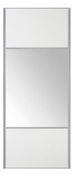 Wardrobe sliding door allure 1/2 mirror white H250cm x W92cm