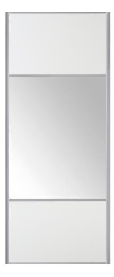 Wardrobe sliding door 1/2 mirror white h250xw92cm