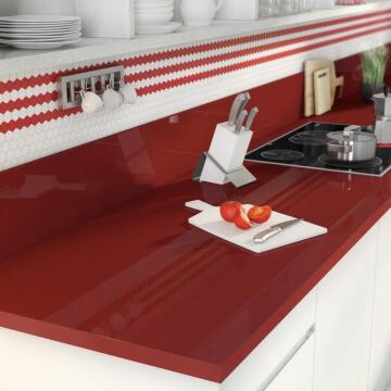 Kitchen worktop Red Carmen Glossy 3000X650X38 water repellent treatment