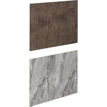 Kitchen Backsplash Laminate W300Cm X H64Cm X D0,8Cm Brown/Grey And White Marble