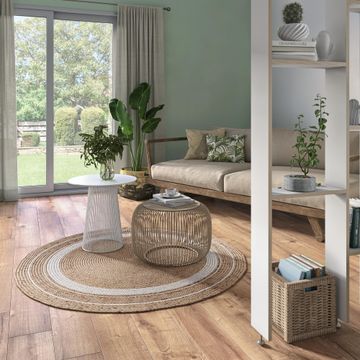 Jute nour rug white 150cm inspire